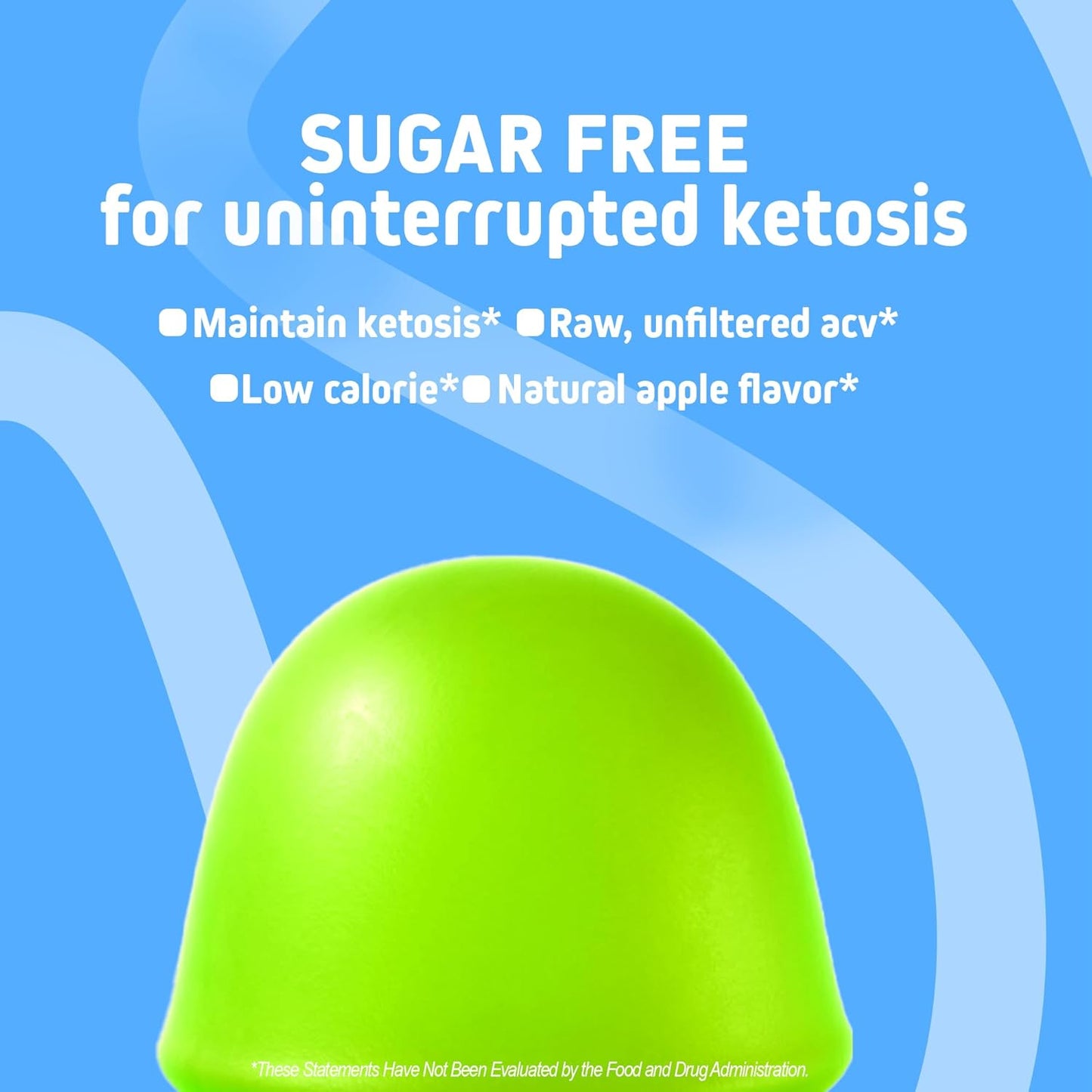 Keto Apple Cider Vinegar Gummies | Digestion & Detox | GLP-1 Support | Sugar Free BHB Advanced Formula for Keto Support - Raw ACV with the Mother - 60 Vegan ACV Gummies