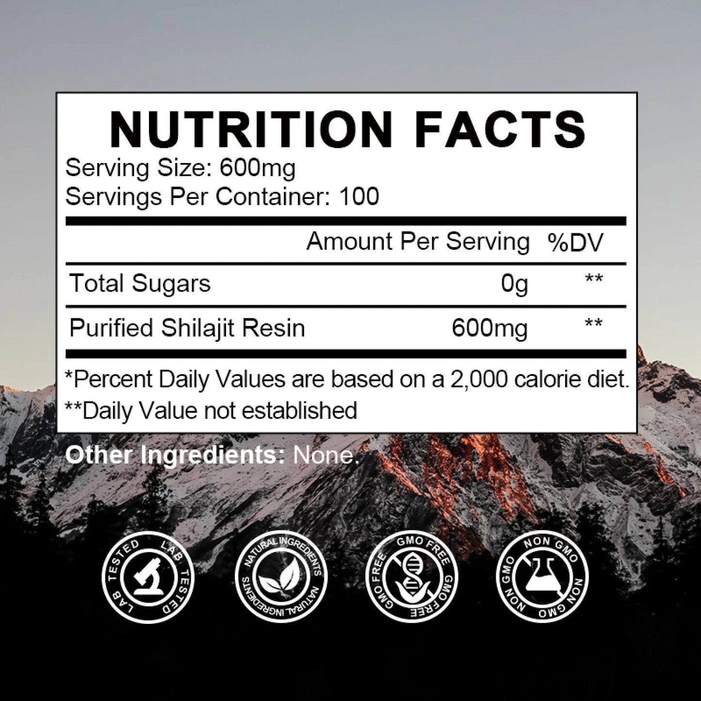 Pure Himalayan Shilajit Resin Supplement 600Mg,Support Energy & Immune for Men and Women,2.1Oz(60G)