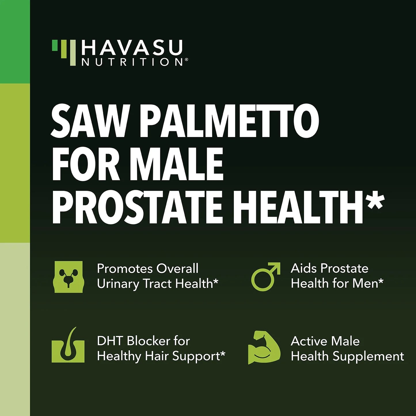 Havasu Saw Palmetto for Men | Hair Growth Prostate Supplement, 200 Ct