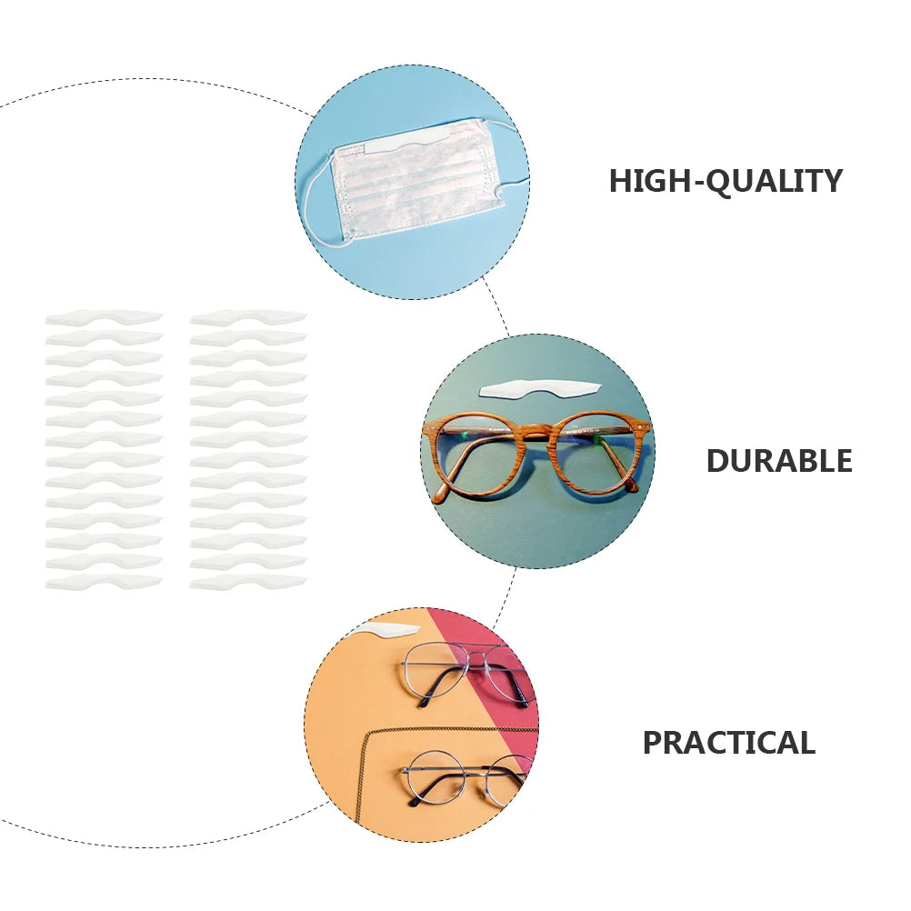 50 Pcs Soft Sponge Adhesive Nose Bridge Pads anti Fog Strips Seal Nose Cushions Protective Strips Eyewear Accessories Glasses