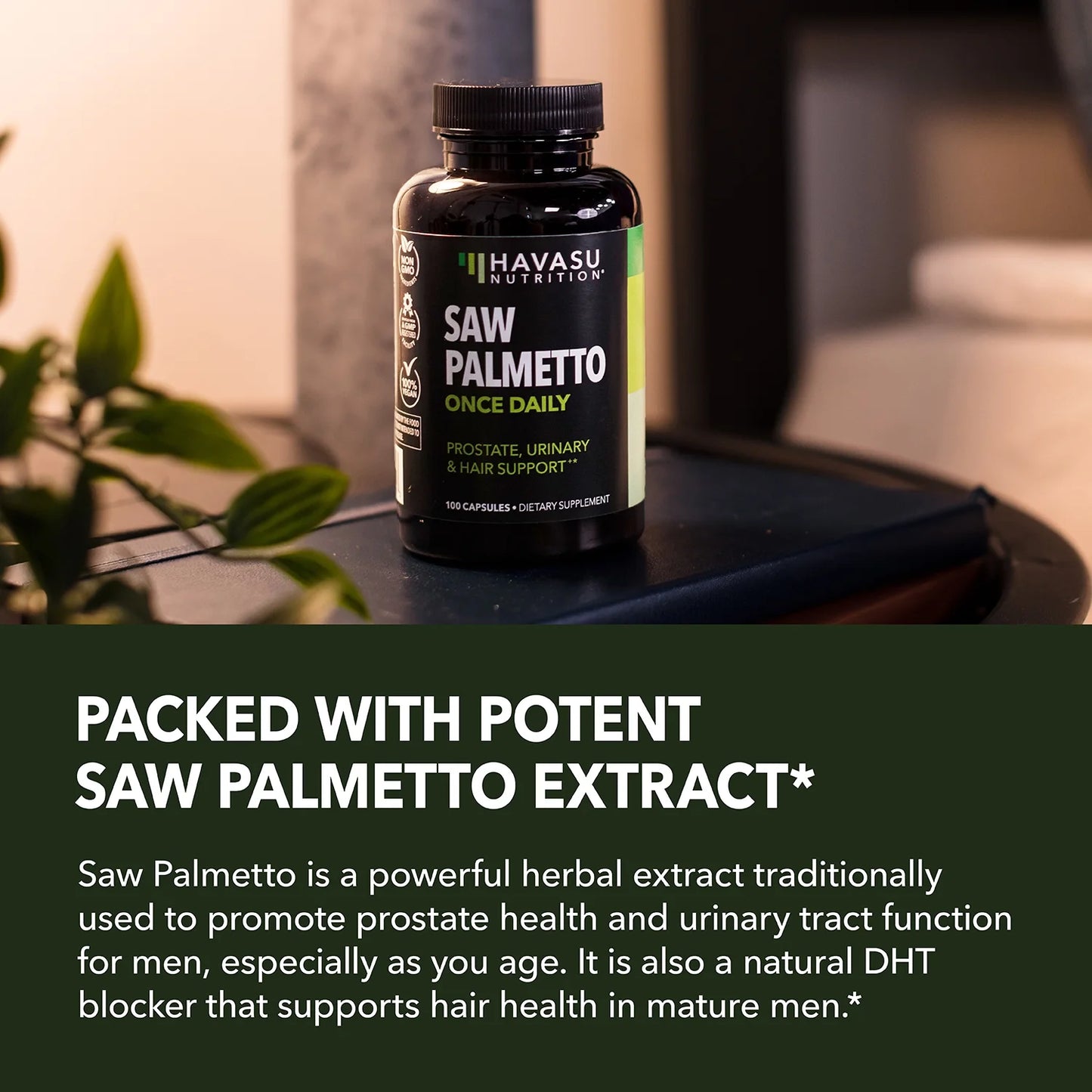 Havasu Saw Palmetto for Men | Hair Growth Prostate Supplement, 200 Ct