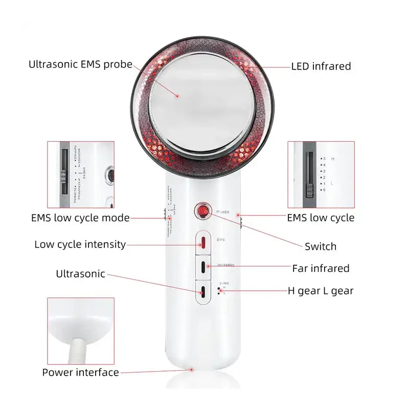 Portable Ultrasonic Body Slimming Machine Ultracavitation Fat anti Cellulite Remover Slimming Equipment Body Massager