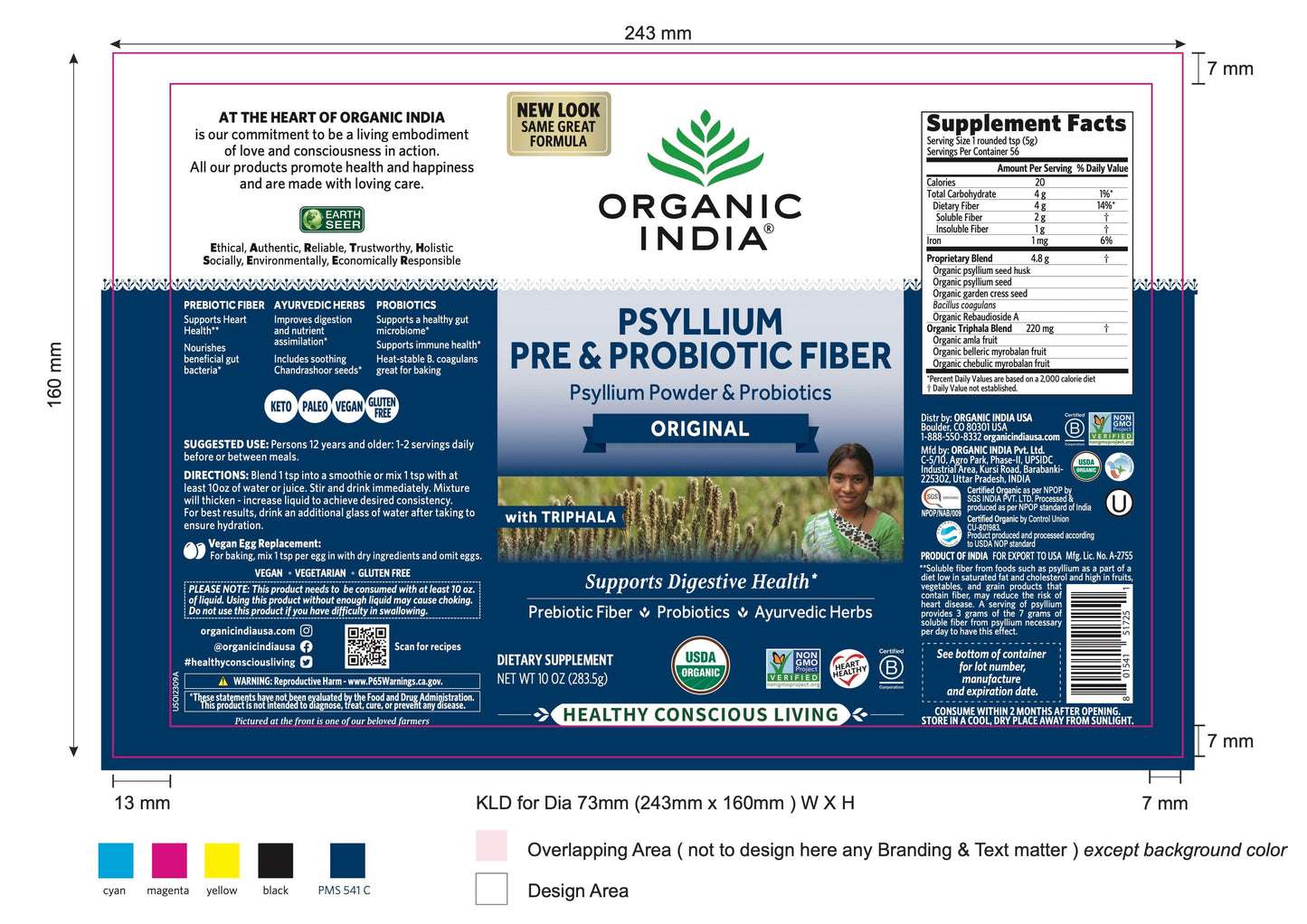 Psyllium Pre & Probiotic Fiber Original 10 Oz Bag