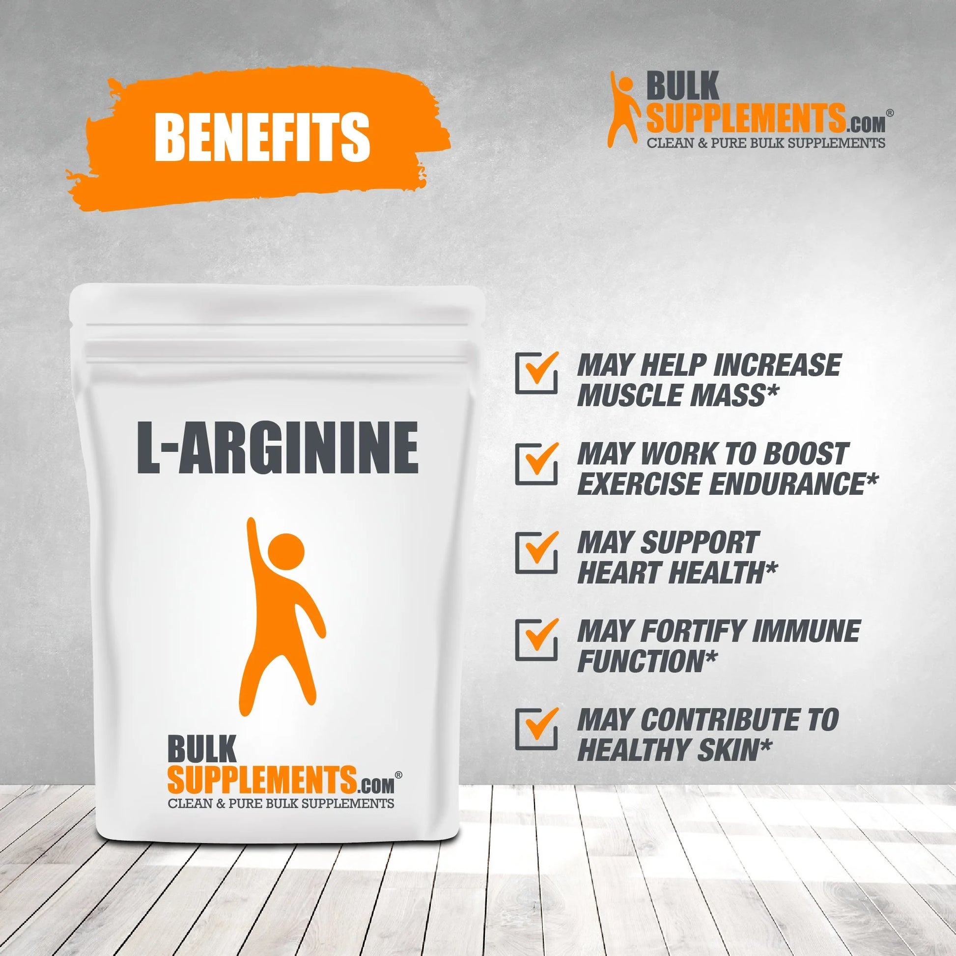 Bulksupplements L-Arginine Powder - Arginine Supplement - Unflavored, 1G per Serving, 100G (3.5 Oz)