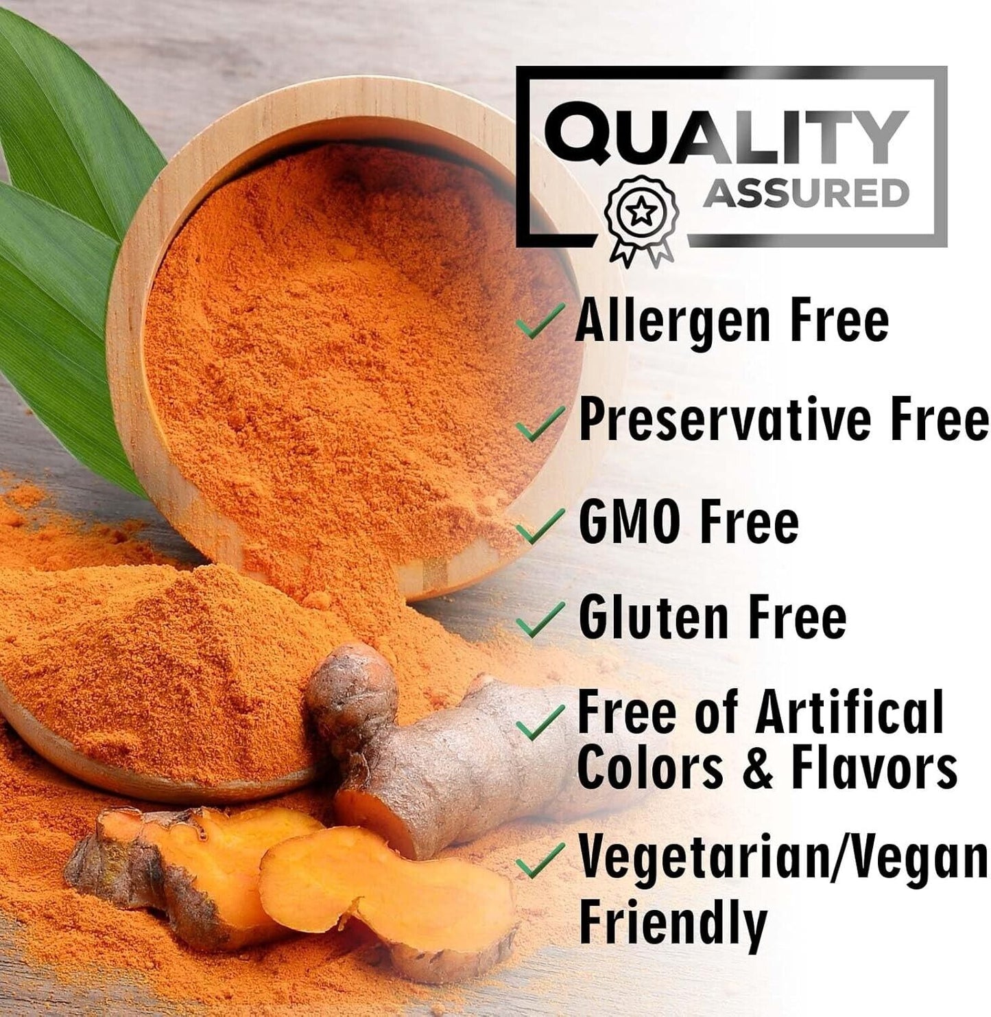Turmeric Curcumin Supplement 2600Mg Organic Ginger Turmeric, Bioperine Black 95%