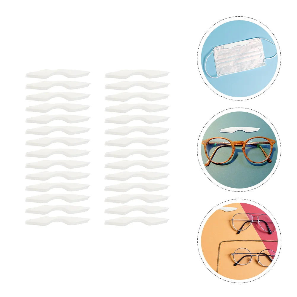 50 Pcs Soft Sponge Adhesive Nose Bridge Pads anti Fog Strips Seal Nose Cushions Protective Strips Eyewear Accessories Glasses