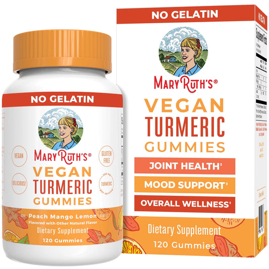 Turmeric Gummies with Curcumin, Vegan, Non-Gmo, Gluten Free, Peach, Mango & Lemon, 120 Count