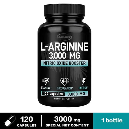 L-Arginine Supplement Boost Endurance -Increase for Energy, Strength,Vascular and Endurance Support during Exercise | Muscle Mas