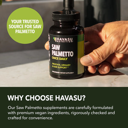Havasu Saw Palmetto for Men | Hair Growth Prostate Supplement, 200 Ct