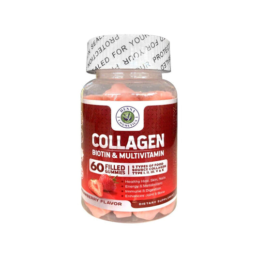 Collagen Biotin & Multivitamin for Hair and Skin|60 Gummies| Henna Cosmetics