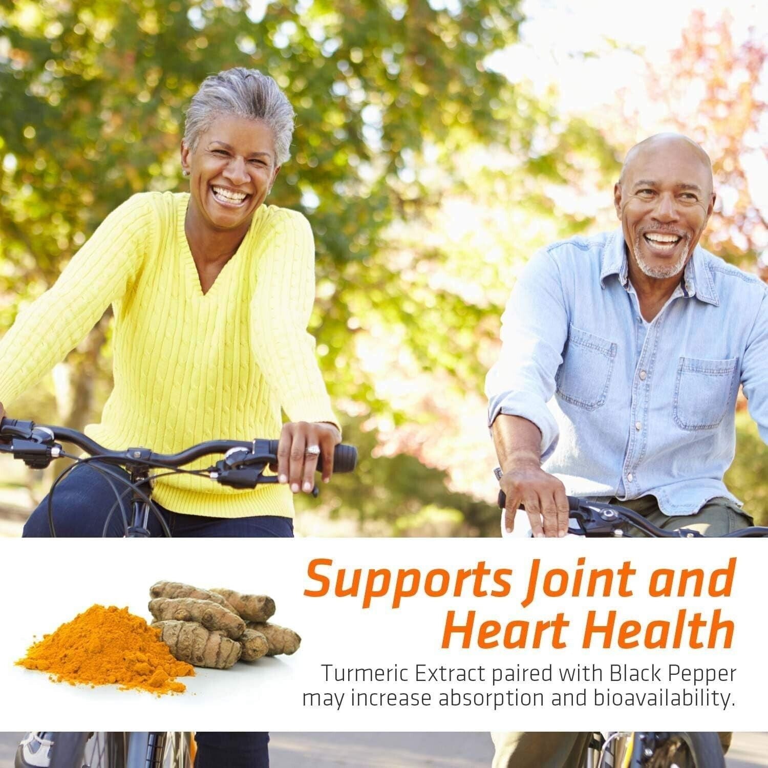 Turmeric Curcumin Supplement 2600Mg Organic Ginger Turmeric, Bioperine Black 95%