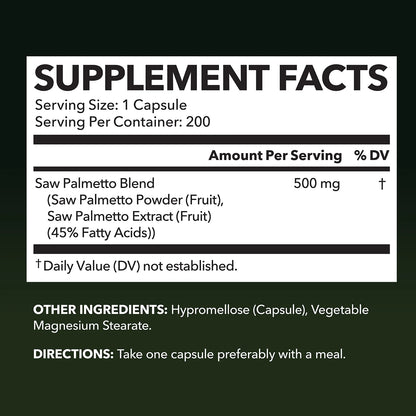Havasu Saw Palmetto for Men | Hair Growth Prostate Supplement, 200 Ct